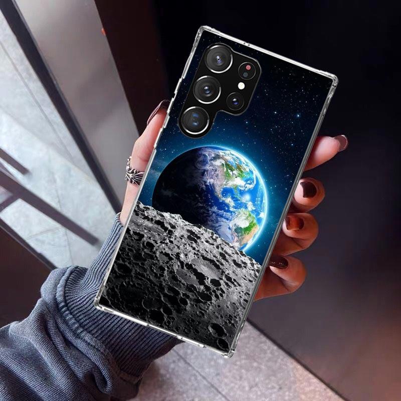 Earth Stars Space Phone Case For Samsung Galaxy S26 S25 Edge S24 S23 Ultra S22 Plus S21 S20 FE Soft TPU Back Cover Funda Galaxy