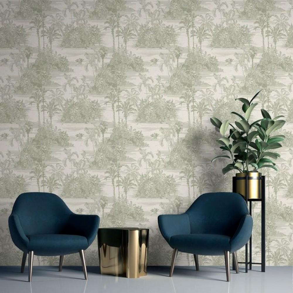 Tapeta na tropické plátno kolekce Muriva Eden