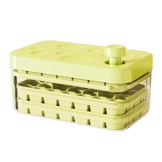 Yousheng Ice Cube Tray with Lid And Bin Large Capacity Ice Cube Mold for Freezer Stackable BPA Free Easy Release Ice Maker for Chilling Drinks Coffee