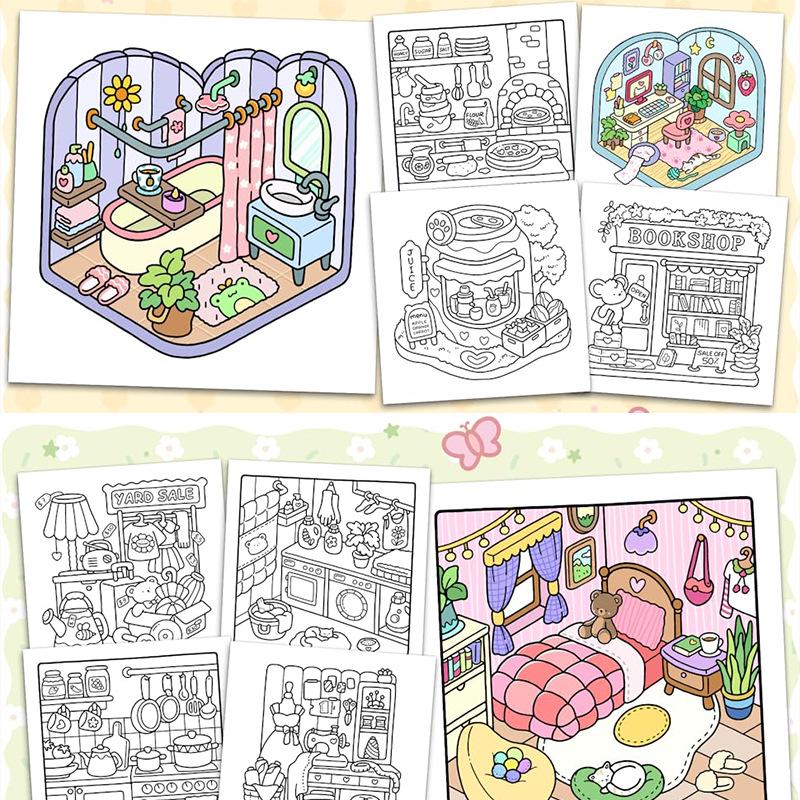 In Stock Adult & Teen Coloring Book: Bold, Simple, and Comfortable Space Designs