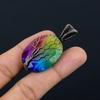 Tree Of Life Rainbow Solar Quartz Jewelry, 999 Copper Wire Wrapped Gemstone Pendant, Handmade Pendant, For Memorial Day