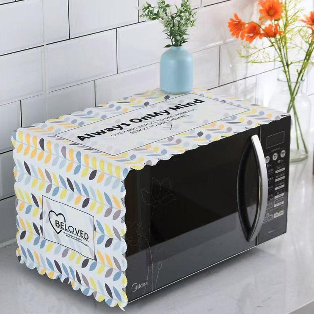 Super Soft Microwave Oven Dust Cover Oilproof Dustproof Kitchen Appliance Cover Microwave Protective Cloth