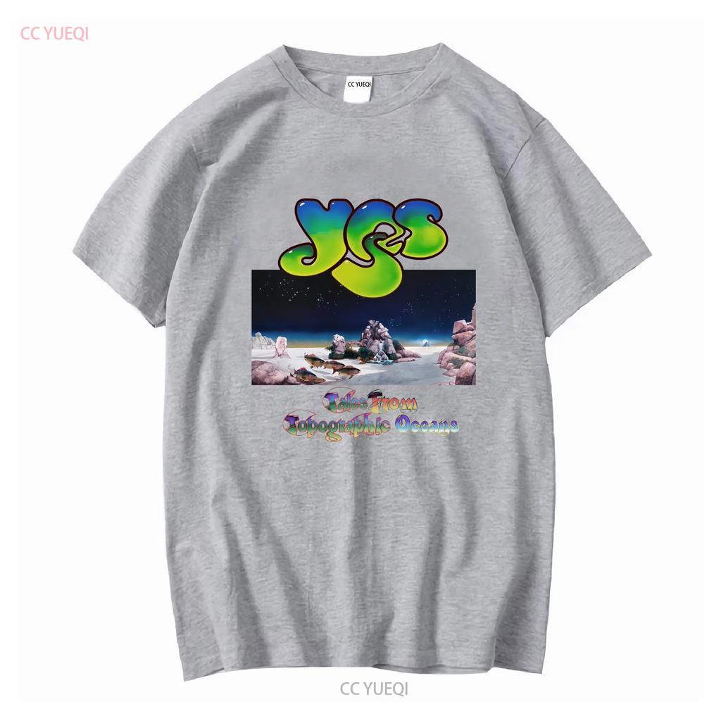 Yes Tales From Topographic Oceans Jon Anderson Steve Howe Chris Squire T Shirt long sleeves vintage Washed Slightly Stretched