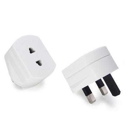 UK-Adapterstecker für elektrische Zahnbürsten, 2-polig auf 3-polig, Adapterstecker für Elektrorasierer, weiß