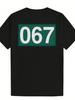 Unisex's Black Bold 06 Number Print T-Shirt - Lightweight Short Sleeve Crew Neck Tee, Regular Fit Casual Shirt For Casual Attire, & Year-Round | Machi