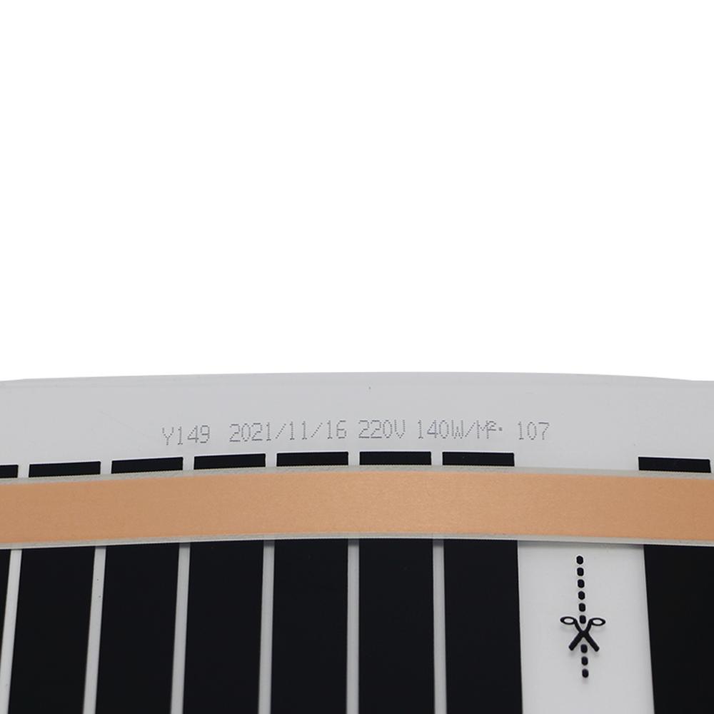 Folia Grzewcza Podczerwieni 80W/M2 Elektryczny System Ciepłej Podłogi Szerokość 50cm Remont Domu Ciepłe 200-240V Folia Podłogowa Mata Grzewcza