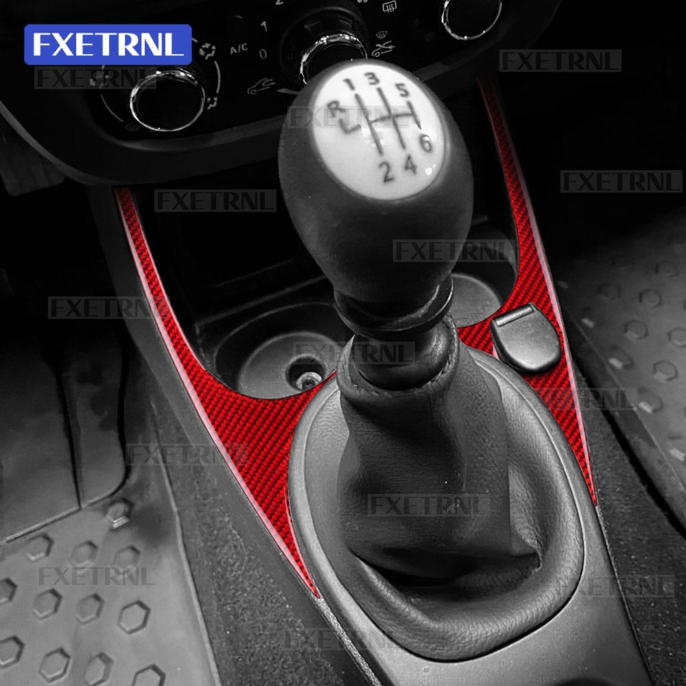 For Dacia Duster 2014 2015 2016 2017 2018 Real Soft Carbon Fiber Sticker LHD RHD Car Water Cup Gear Shift Frame Interior Trim