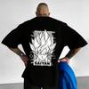 Nové Anime Dragon Ball Goku Kulatý výstřih Krátký rukáv 2026 Bandai Letní Pánské Sportovní Volné a Prodyšné Bavlněné Tričko