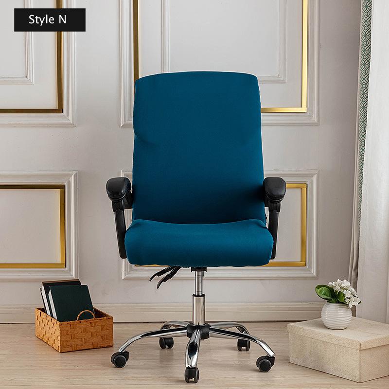 Stretch Printed Computer Office Chair Covers Universal Soft Desk Rotating Chair Protector with Zipper Removable Anti-Dust Cover