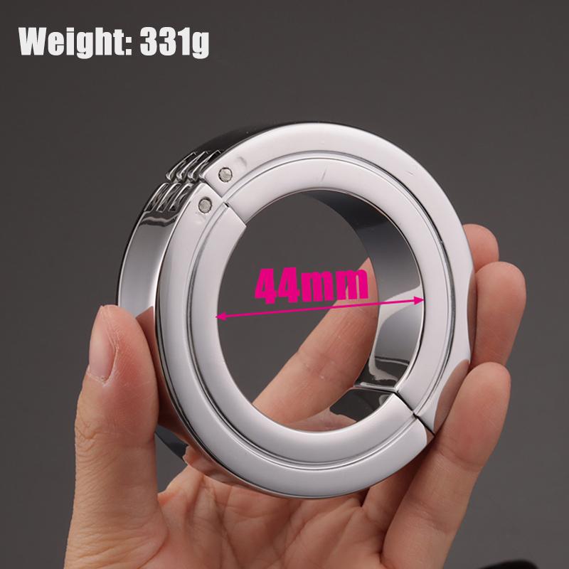 Dreischichtiger Penisring aus Metall, Penisstrecker aus Metall, Verzögerungszeit der Hoden, Verbesserung der Erektion, Bondage, Ejakulation, Sexspielzeug für Männer 18