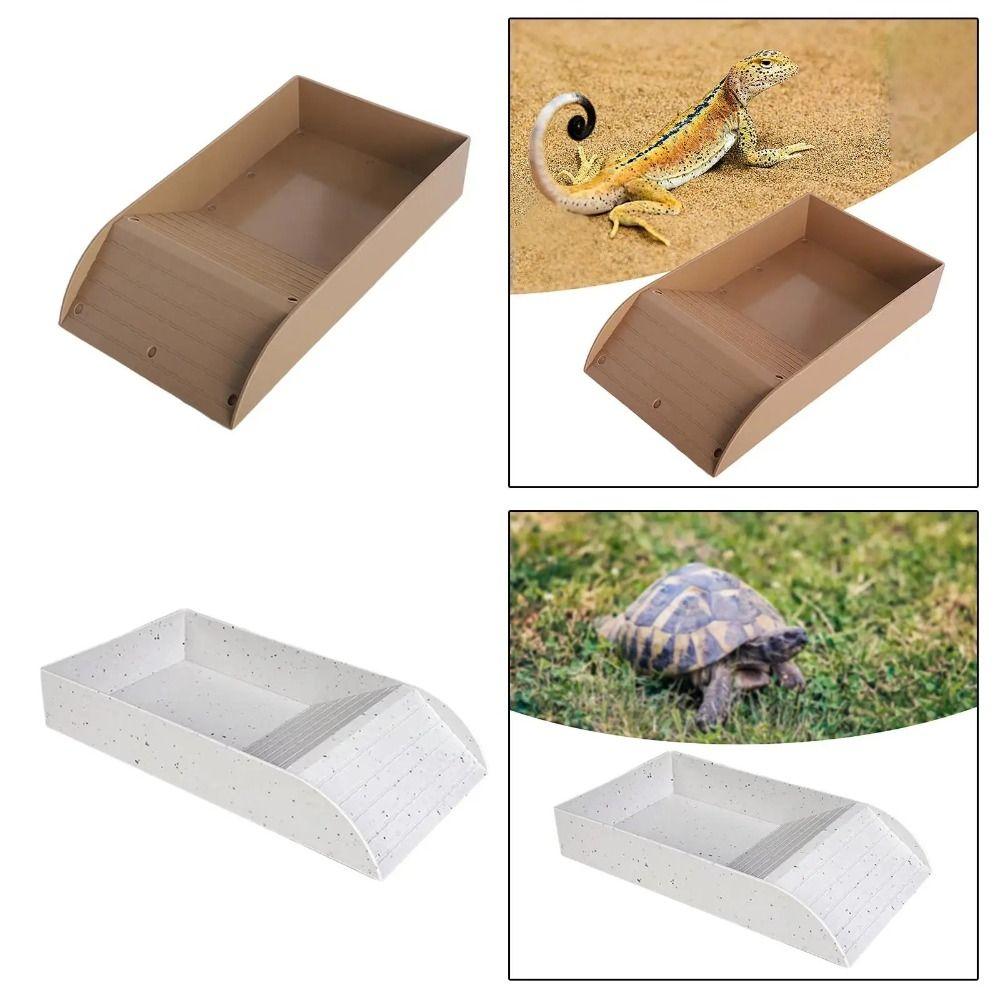 Smooth Tortoise Feeder Burr-free Turtle Feeding Basin Reptile Water Bowl  Snake