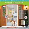 New Mesh Screen with Magnetic Closure-Keeps Bugs Out Let Breeze In Heavy Duty - Pet and Kid Friendly Works with Front Sliding Doors