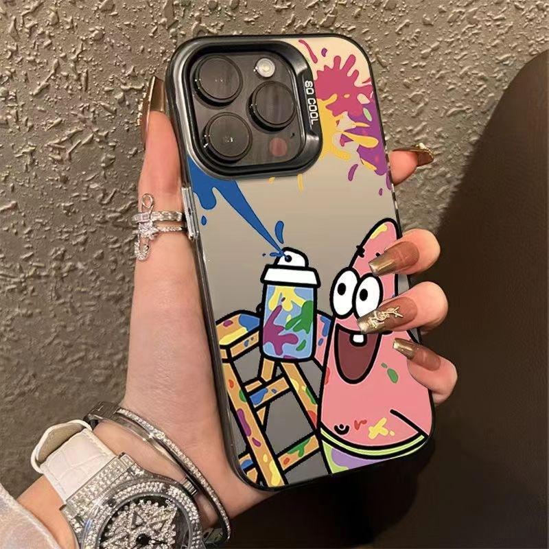 Suitable for Apple 16promax Mobile Phone Case Premium Sense 15/14/13 All-inclusive Huawei Graffiti Patrick Star Tide Brand