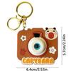 2Pcs Simulation Luminous Cartoon Key Ring Projection Bag Pendant  Children's Toys