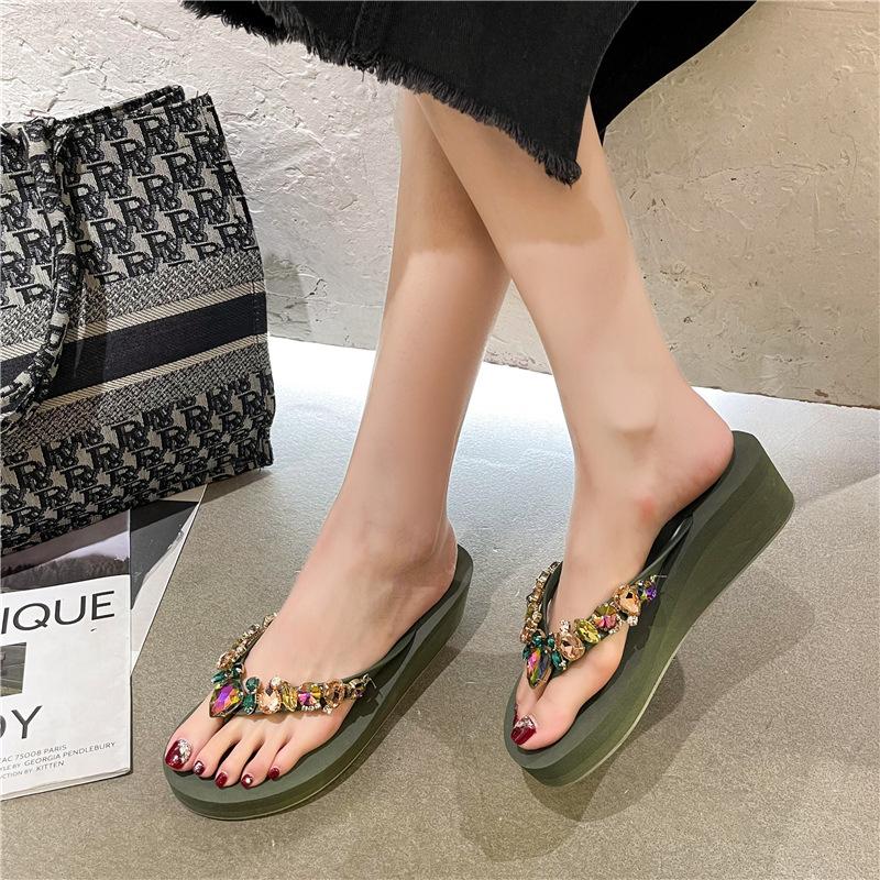 Modisch passende Outdoor-Flip-Flops für Damen, sexy Hausschuhe, Keksdekoration, lässige Hausschuhe, Damenmode, Sommer