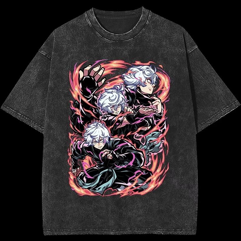 That Time I Got Reincarnated as a Slime Tensei Shitara Slime Datta Ken Rimuru Tempest Battle Form Graphic Print Vintage Washed Distressed