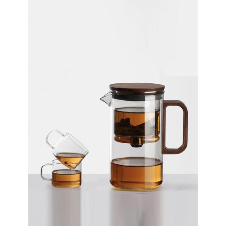 Bonston- elegant cup insulation separation bubble teapot heat-resistant glass teapot simple filter tea cup 500ml