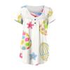Women's Fashion  Easter  Printed Short Sleeve V-Neck Live Button Top