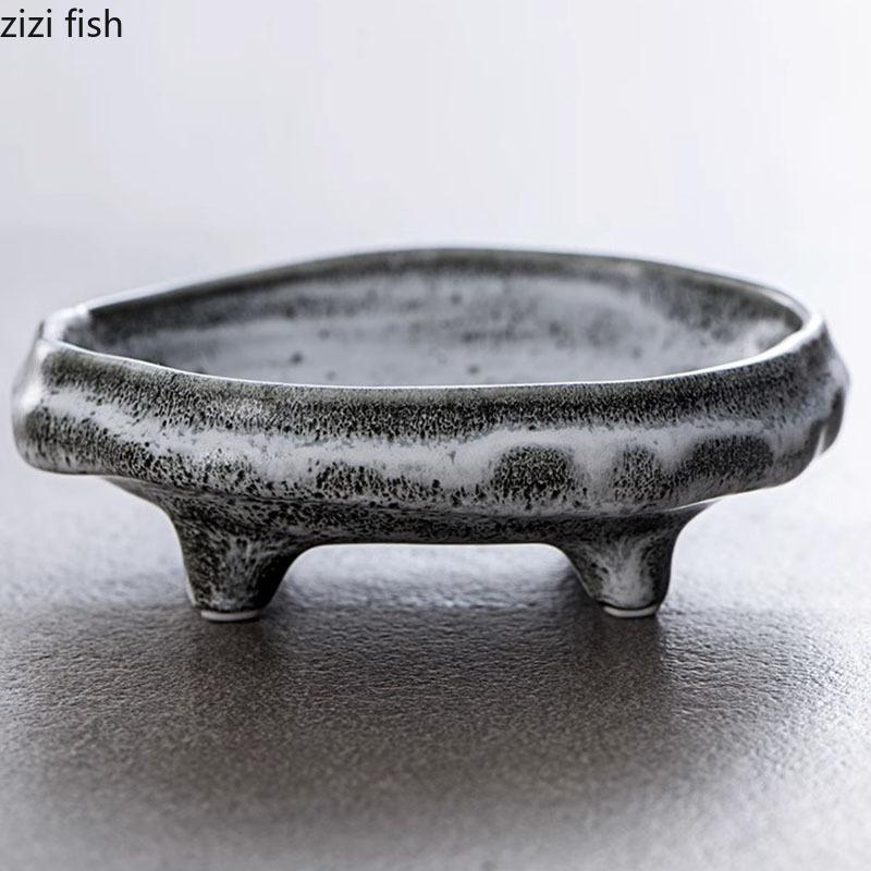 Creative Ceramic High Foot Dinner Plate Dessert Plate Snack Plate Salad Plates Spaghetti Plates Restaurant Specialty Tableware