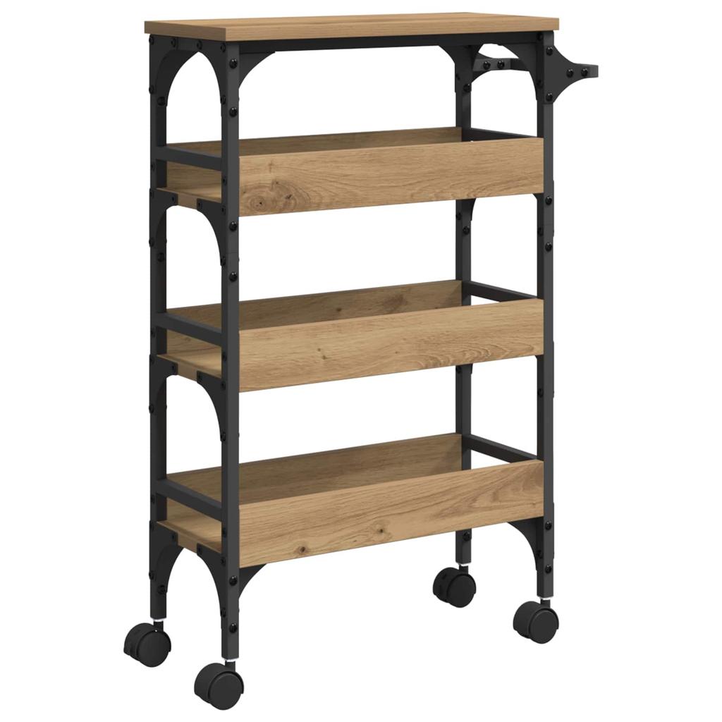Kitchen Trolley Artisan Oak 53 x 20 x 76 cm Wood Based Panel