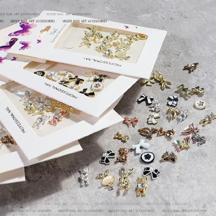 Nail Jewelry Luxury Alloy Nail Art Rhinestones Shiny Nail Crystals Diamond Gems