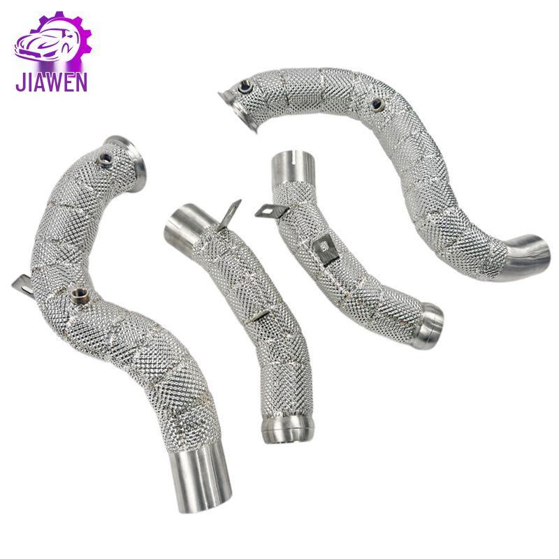 Stainless Steel Heat-Wrapped Long Tube Exhaust Manifold for Mercedes E63S M177 4.0T