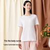 Yiershuang Women's 100% Cotton 120-Count Short Sleeve Base Layer Tee