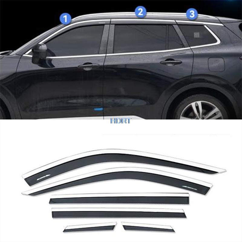 Car Styling Weather Shield Window Visor Deflector For Ford Equator Sport Territory 2022 + Sun Rain Screen Shelter Accessories