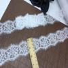 3m X 5cm White Narrow Chantilly Lace, Non-stretch French Eyelash Lace Trim for Sewing, Bra, Underwear, Lingerie, Dress, Garment, Crafting