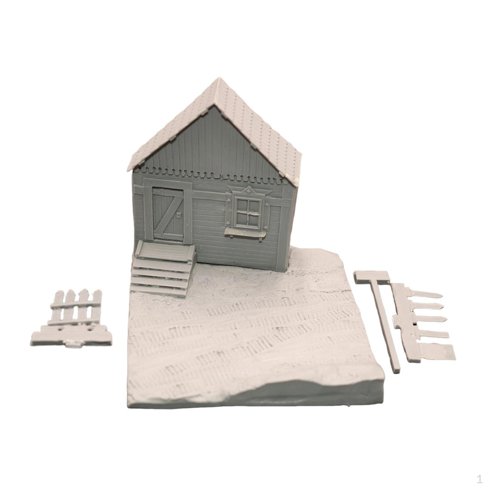 

1:72 Miniature House Model Kit DIY Scene Layout Blank Prop Educational Tool Unique Micro