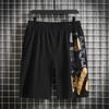 Summer Short-sleeved Not Hooded Black Casual Shorts Thin Sports Suit Fat Round Neck Plus Size