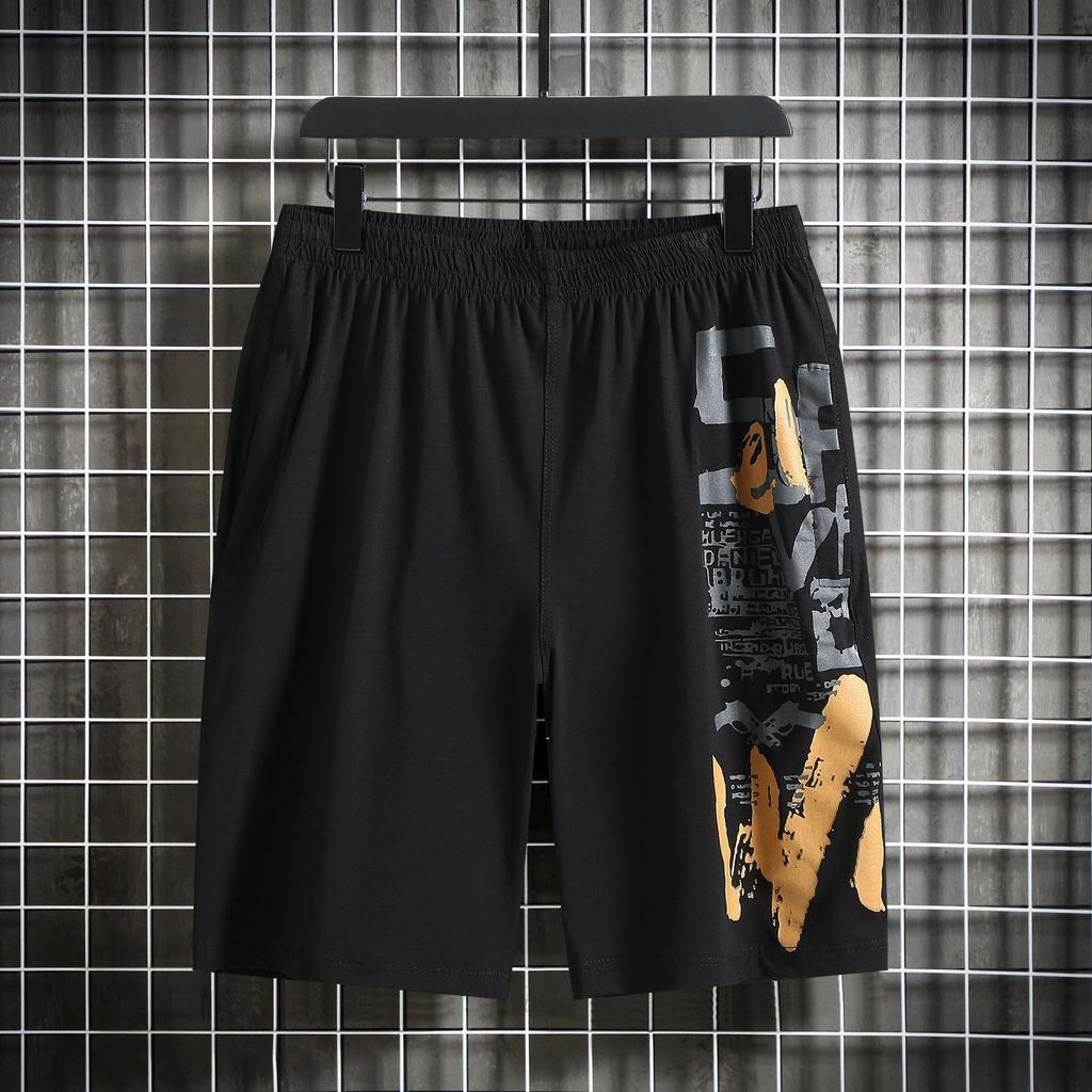 Summer Short-sleeved Not Hooded Black Casual Shorts Thin Sports Suit Fat Round Neck Plus Size