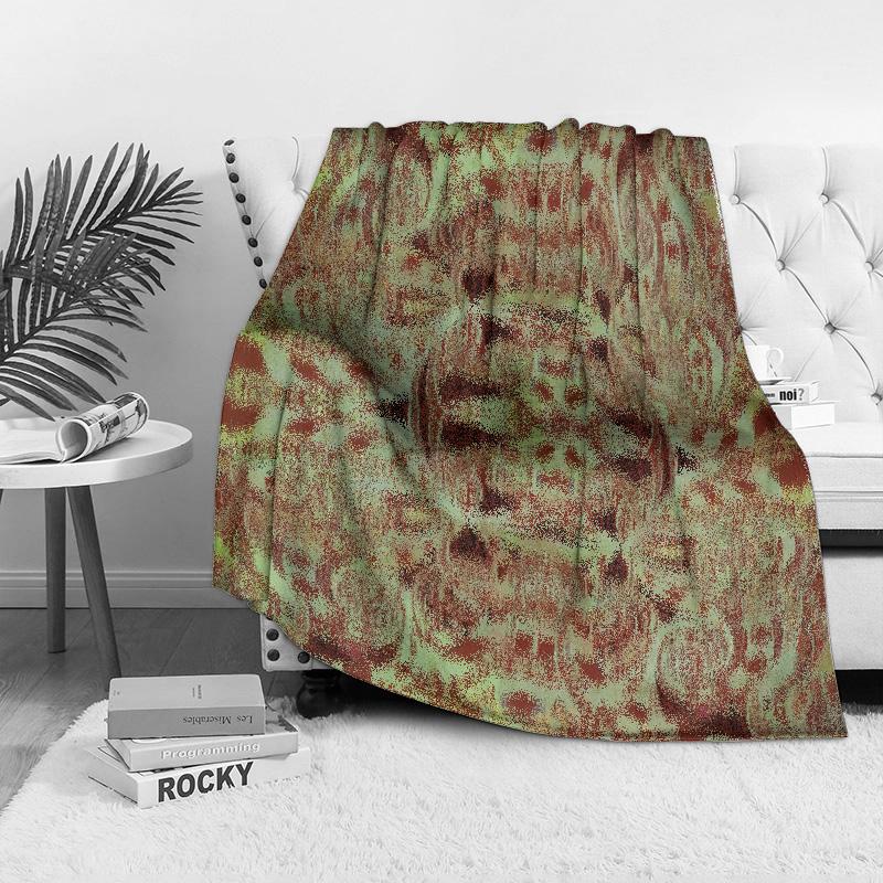 Psychedelic Geometric Tribal Pattern Blanket Mandala Ethnic Print Throw Blanket for Sofa Bed Couch Decor Gift