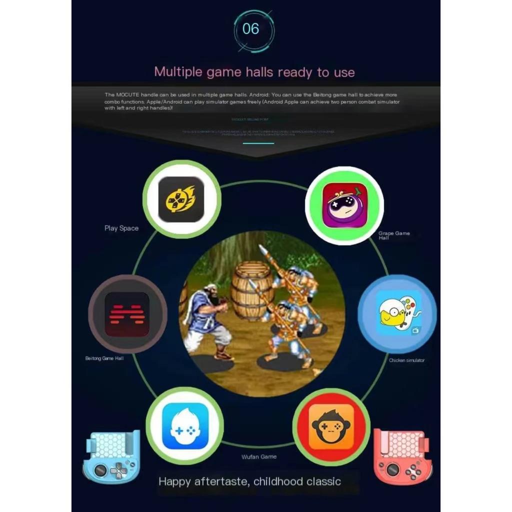 Split Type BT Wireless Game Controller for Android IOS Mobile Phones PC Win Gamepad Joystick Video Game Accessories Controller