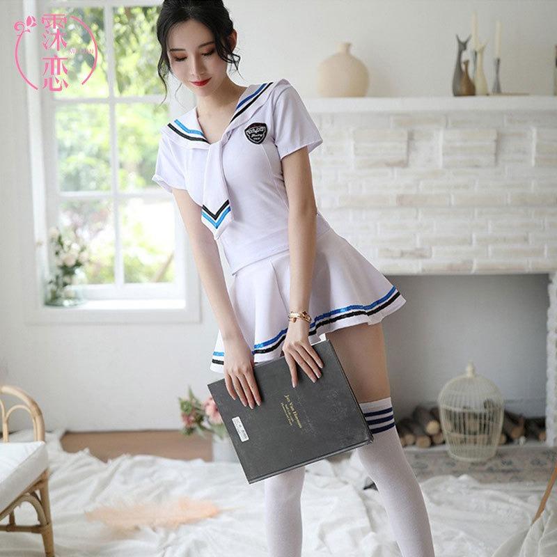 Sexy Lingerie Uniform Japanese Adult Sexy Sailor Uniform Cosplay Pure Cute School Girl JK Uniform