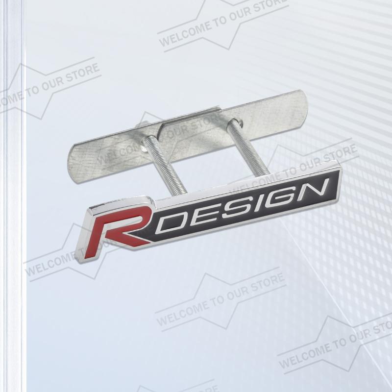 Car Styling Body Trunk 3D Metal R Design Emblem Grille Badge Stickers Decal For Volvo S60 S80 S90 XC90 XC60 XC40 V50 V70 V60 S40