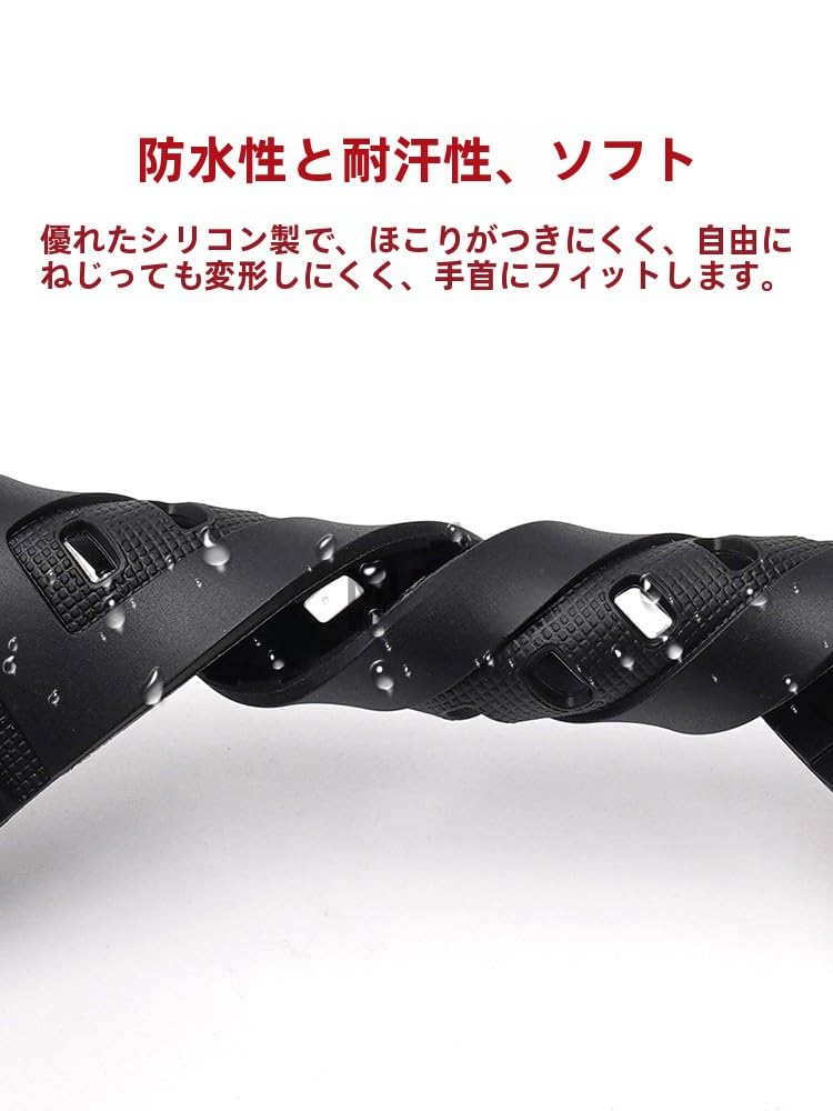 [syzynicy] Replacement Rubber PU Bracelet Silicone Watch Strap for AW-591/590/5230/282B, AWG-M100/101, and G-7700/7710 (Black Buckle)