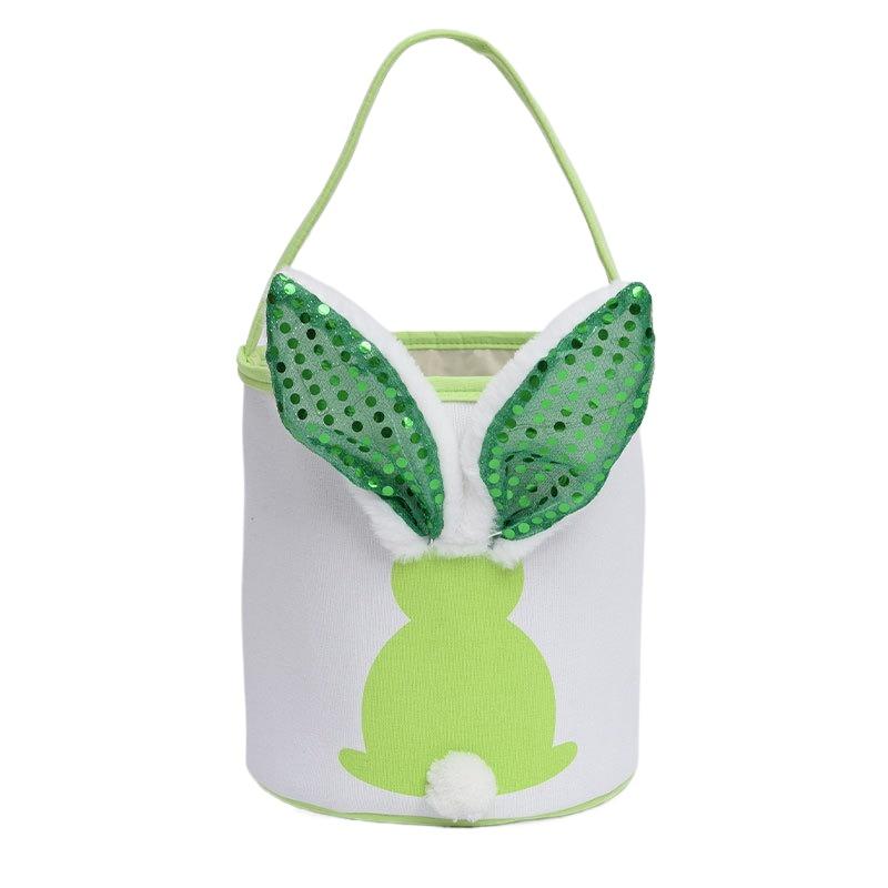 2026 Easter Egg Basket Light Up Plastic Handheld Candy Gift Bucket Bag for Kids Party Hunt Holiday Decorations Accessories