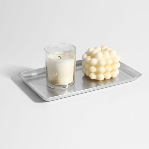 IMEEA 18-10 Stainless Steel Cooking Tray, 25 X 15 Cm, Dishwasher Safe, Shallow, Square, for Deep Frying and Tempura, Silver, for Commercial Use