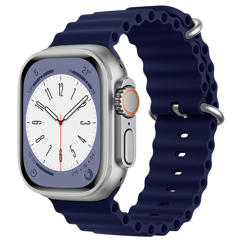 Ремешок из двухцветного силикона Apple Marine для часов 8/7/SE/Ultra Sports