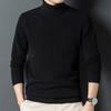 Spring And Autumn Men'S Middle-Aged And Young High Neck Long Sleeve Casual Simple Comfortable Soft Wool Sweater