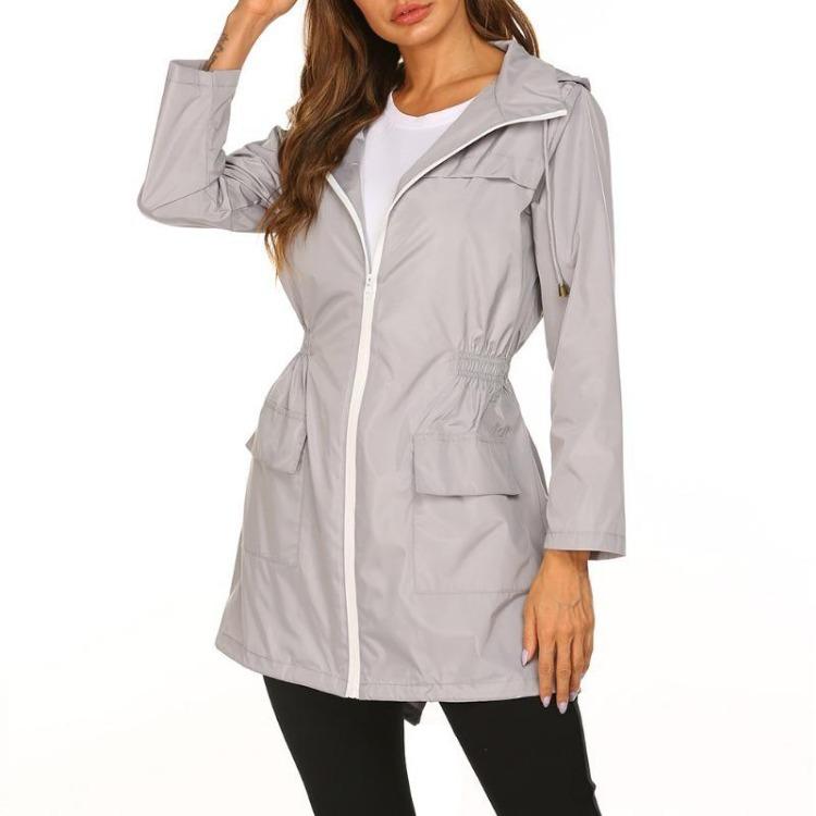 Capa de Chuva Impermeável para Mulheres Jaqueta Corta-vento para Exterior Casaco para Caminhada Floresta Roupa de Chuva