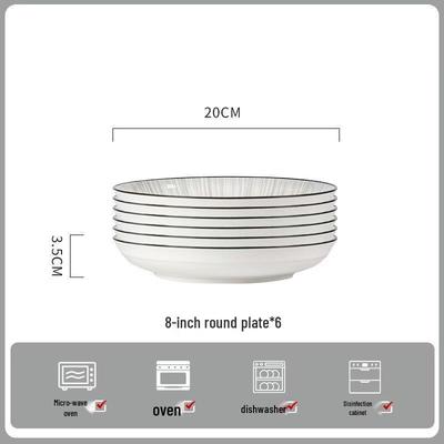 Light Luxury Ceramic Dinner Plate Set