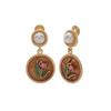 Pastorale ovale Tulpen-Clip-Ohrringe - Vintage-Blumenstil, kein Piercing erforderlich