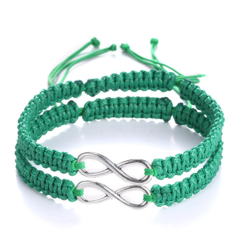 2/Pcs Retro Infinity Handmade Bracelet Set Friendship Bracelet Set For Women Men Love Couples Bracelets Set Infinity Jewelry