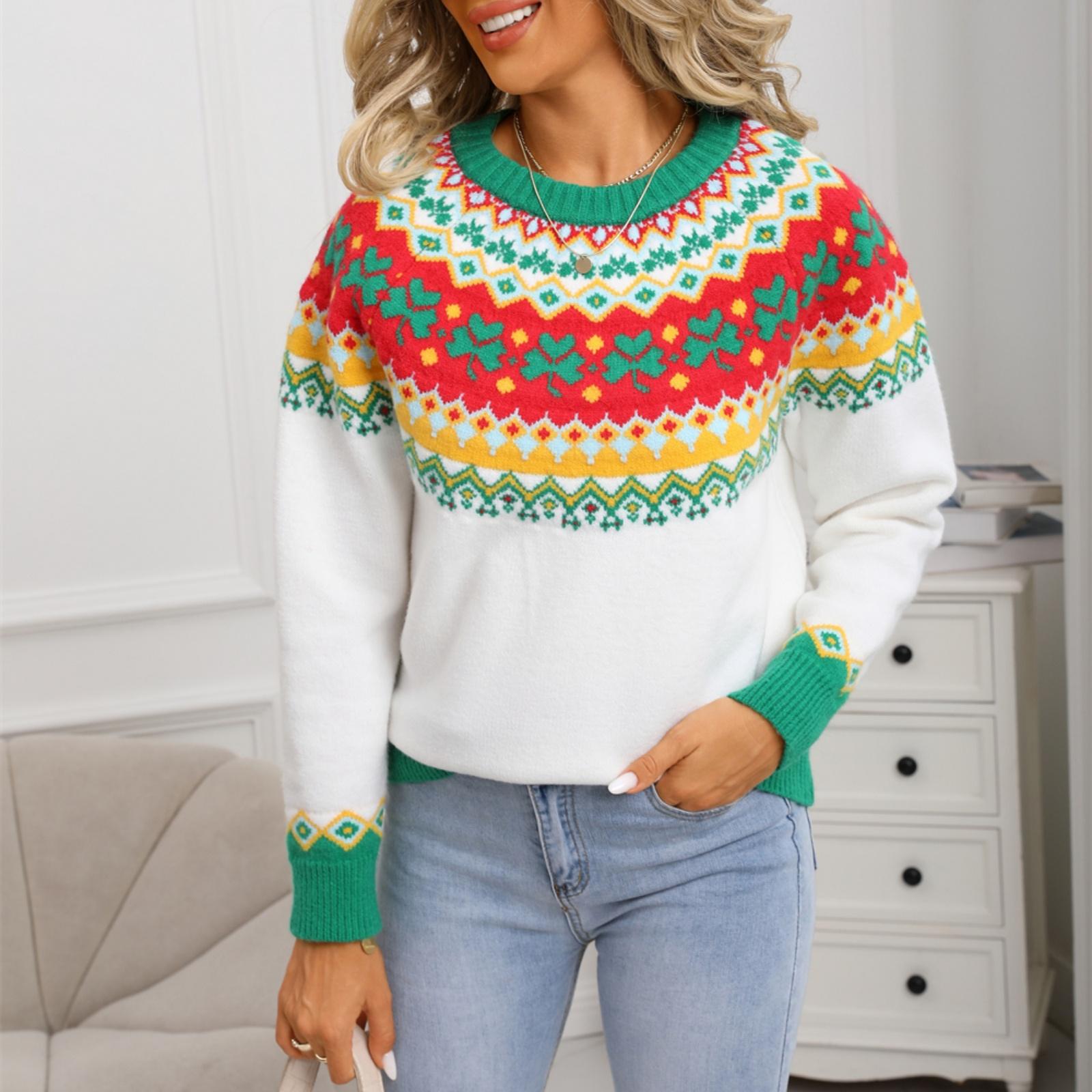 

Женский модный свитер в форме сердца, свободный и универсальный вязаный пуловер на День святого Валентина S белый