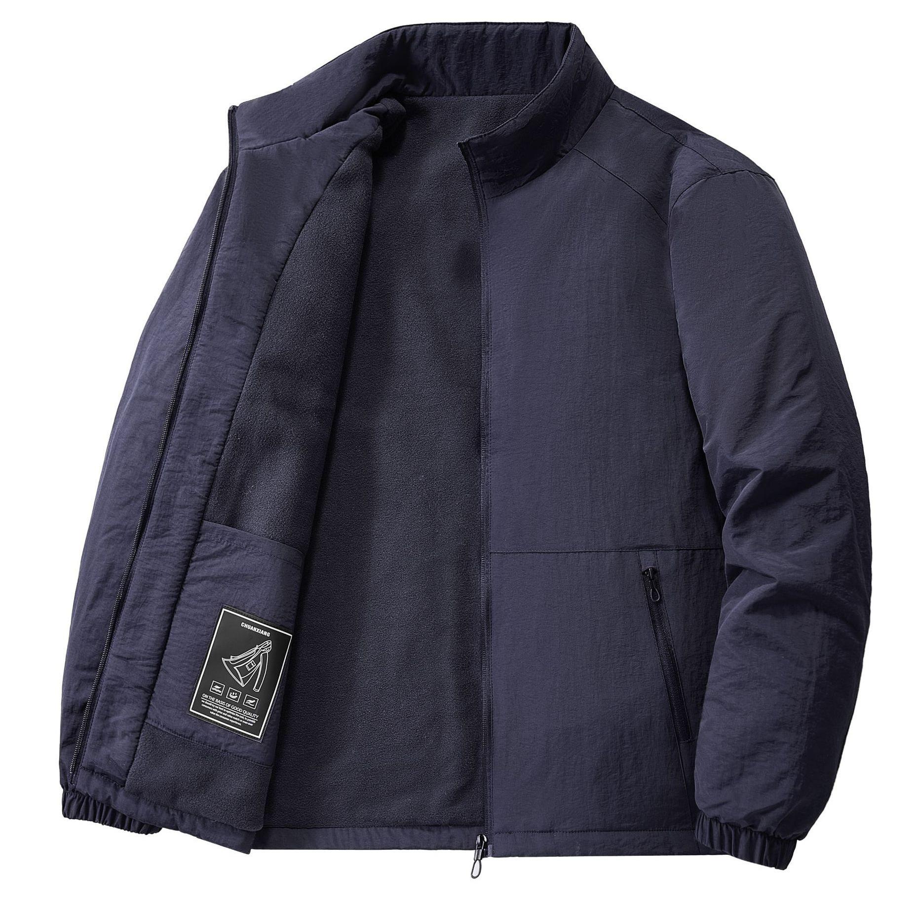 Новая зимняя флисовая утепленная куртка мужская ветрозащитная теплая куртка большого — фото 3