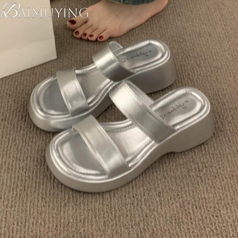 Fashion Leopard Women Flats Slippers Casual Platform Sandals Summer Shoes Fashion 2025 New Woman Trend Flip Flops Open Toe Sandalias