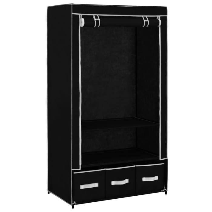 VidaXL Garde-robe Penderie Armoire de Rangement Stockage Vêtements Meuble de Rangement Organisateur Chambre à Coucher 282457