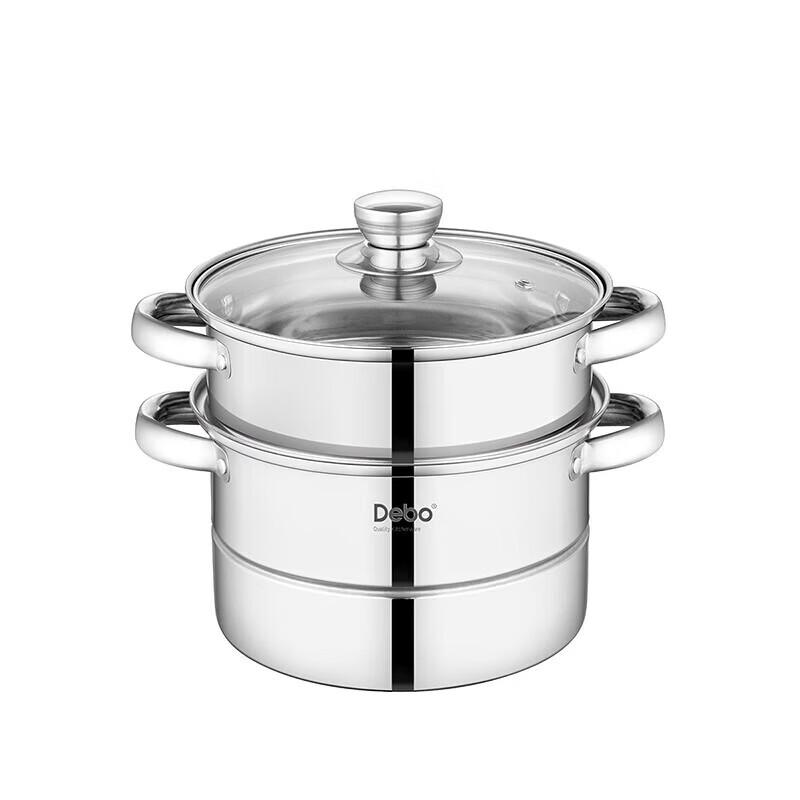 Debo 20cm Double-Layer Stainless Steel Steamer Soup Pot